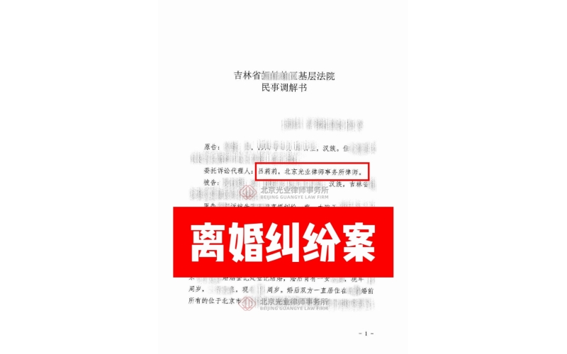 光业律所胜诉 -  离婚调解帮助当事人明确离婚细节，避免二次纠纷