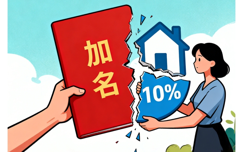 房产证加名&ne;分一半！500 万房产离婚仅分 10%